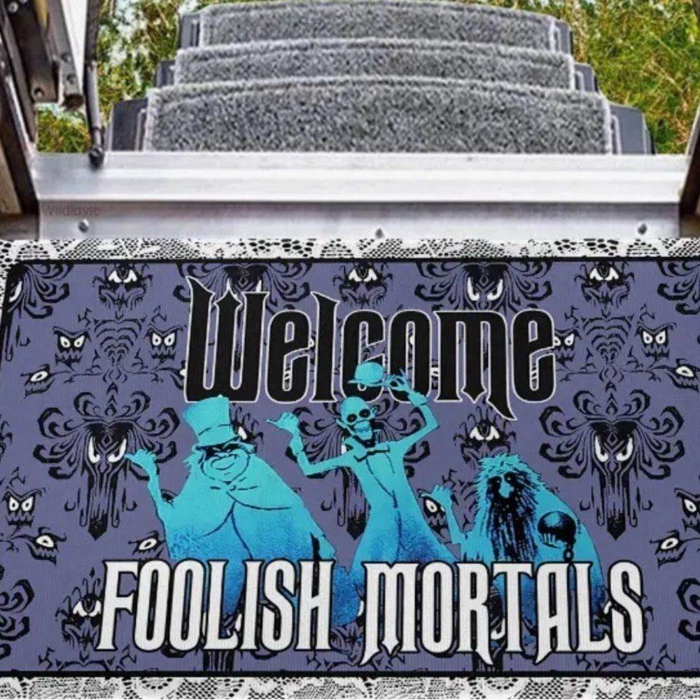 Disney Haunted Mansion Welcome Mat - cushioned & machine washable